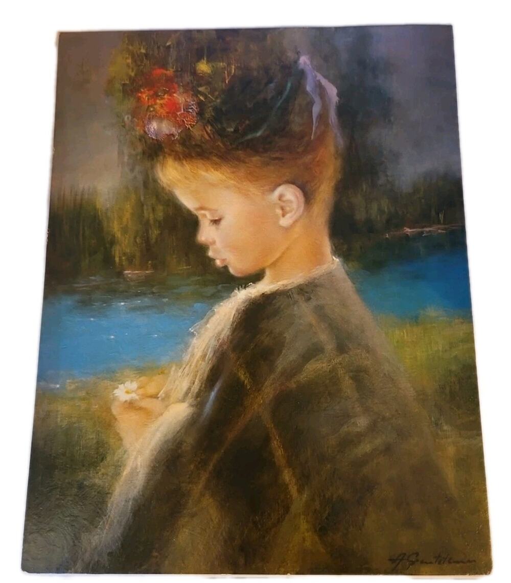 Vintage Lithograph "Precious" by Armando Gentilini 1960's Lithograph 11x14